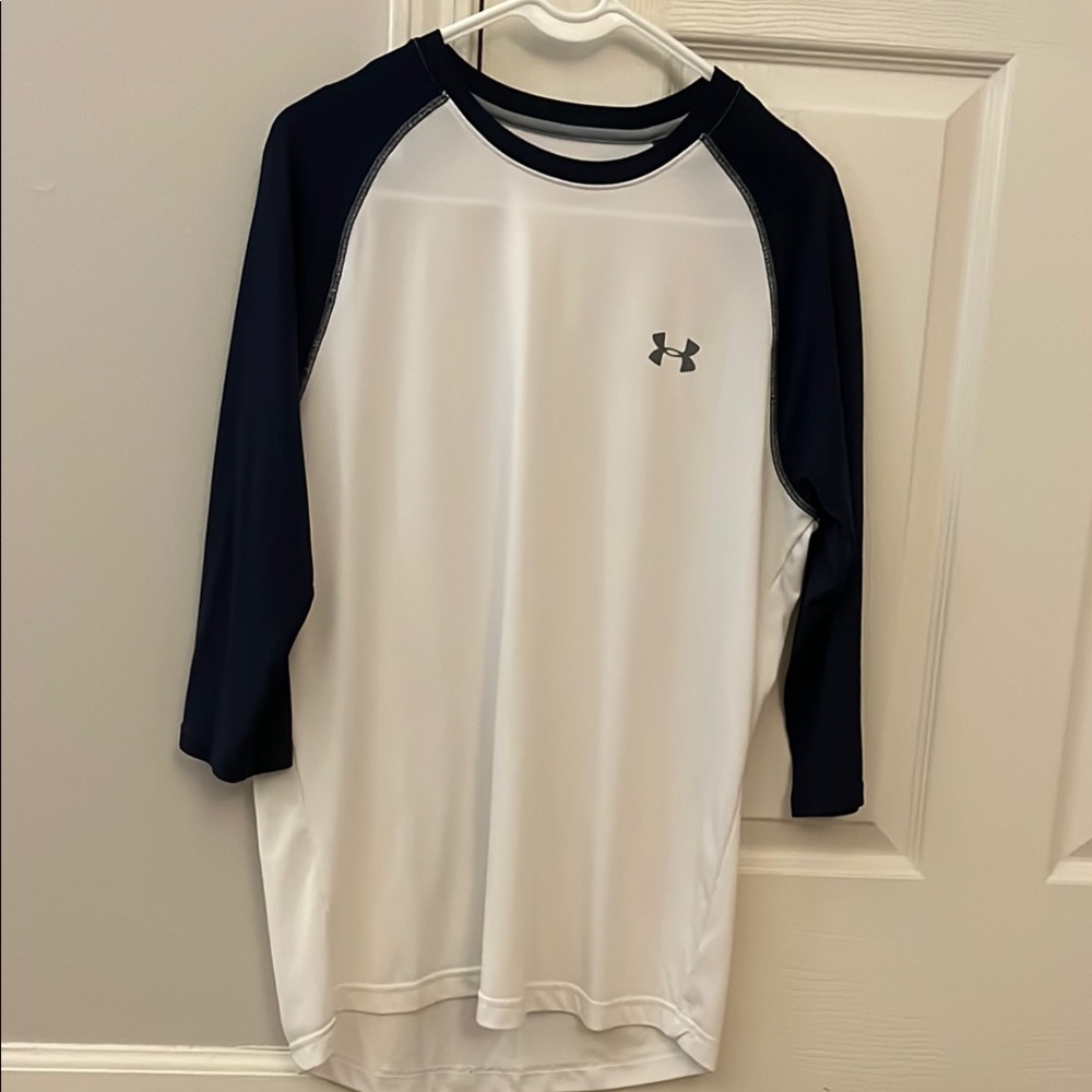 Under Armour Black and White Raglan Tee